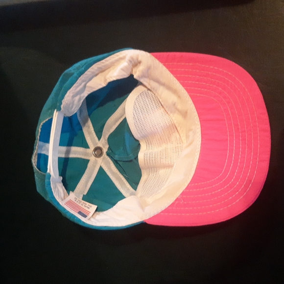 BUD LIGHT BEER Vintage Blue & Pink Snapback Truckers Hat Baseball Cap USA Made - Picture 7 of 9